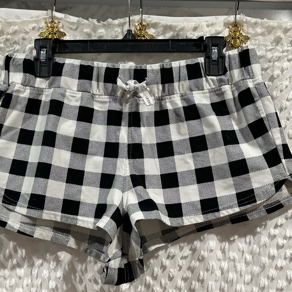 Black and White Women’s Sleep Shorts